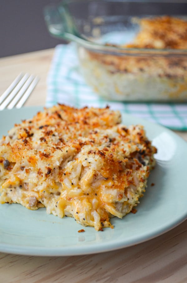 Poppy Seed Chicken and Rice Casserole is an update on a classic casserole! With added rice and a panko topping, I think you'll love my version! 
