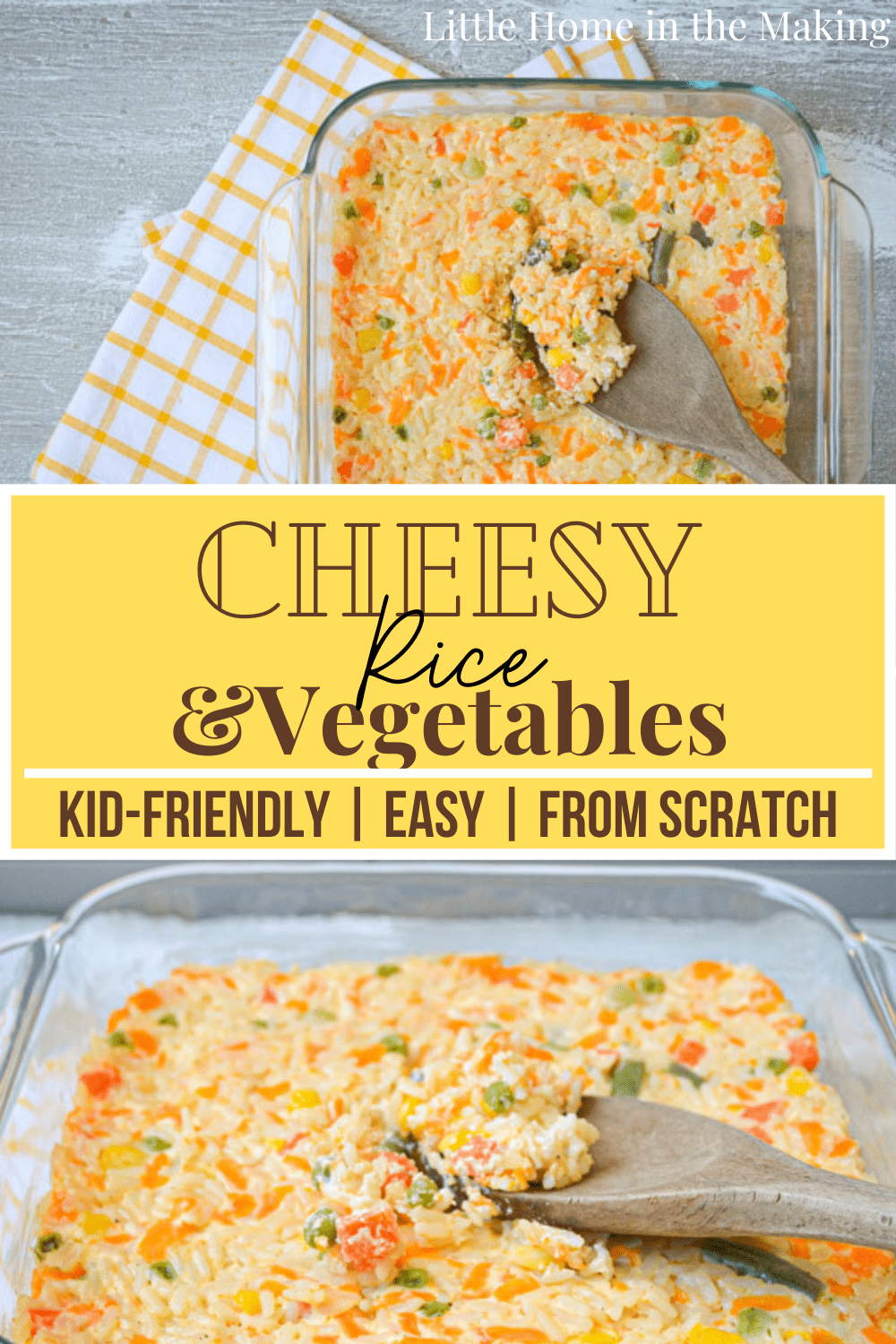 These Cheesy Rice and Vegetables make an easy side dish or a quick lunch that is sure to please! You can even make it with leftover rice!