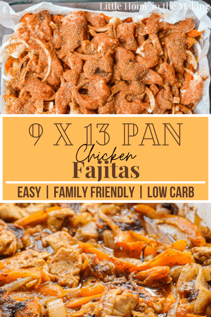 It really doesn't get any easier than these 9 X 13 Chicken Fajitas! Just add the ingredients, bake, and serve with tortillas, cheese, and sour cream and Taco Tuesday is a cinch!