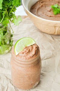 Use your Instant Pot and save money (and sodium) when you make your very own Instant Pot Refried Pinto Beans! The best part? These have NO ADDED FAT! Tastes better from scratch and freezes wonderfully too!
