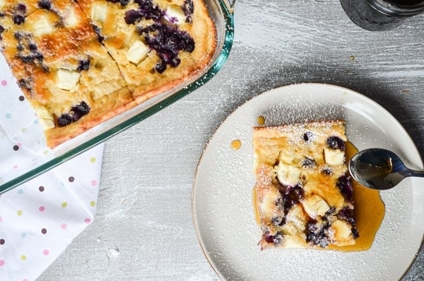 You are just going to LOVE this Blueberry Cream Cheese Sourdough Baked Pancake! This uses up a lot of discard, is full of protein, and totally delicious! 
