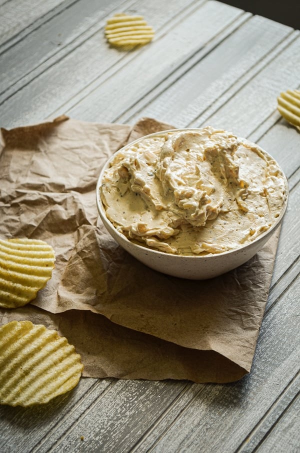 This recipe for French Onion Dip uses PANTRY ingredients, but is still made from scratch! As easy as making it from a packet, but half the cost! Food from scratch is always better.